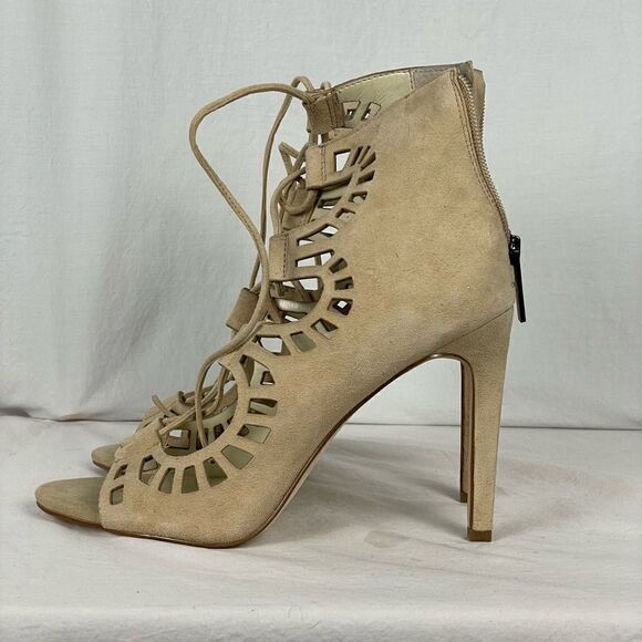 BCBGENERATION NIB Tan Suede Lace Up Heels - Women’s 7M - Picture 6 of 10